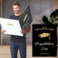 Elegant Gold Ornament Congratulations Graduation