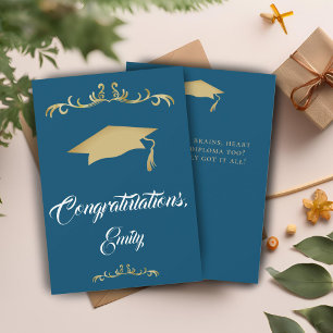 Elegant Gold Ornament Congratulations Graduation Card