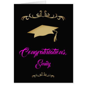 Elegant Gold Ornament Congratulations Graduation Card