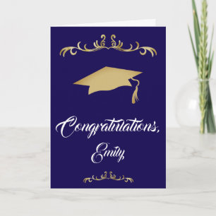 Elegant Gold Ornament Congratulations Graduation Card