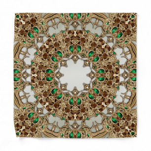 Elegant Gold Ornate Bandana