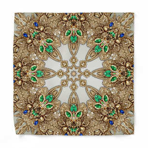 Elegant Gold Ornate Bandana