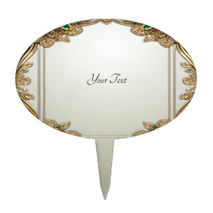 Elegant Gold Ornate Cake Topper