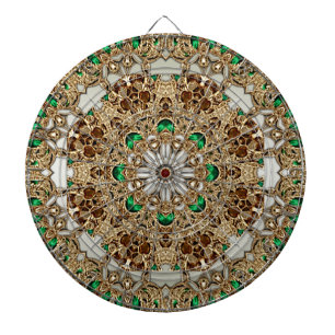 Elegant Gold Ornate Dartboard