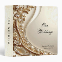 Elegant Gold Ornate Floral Album Binder