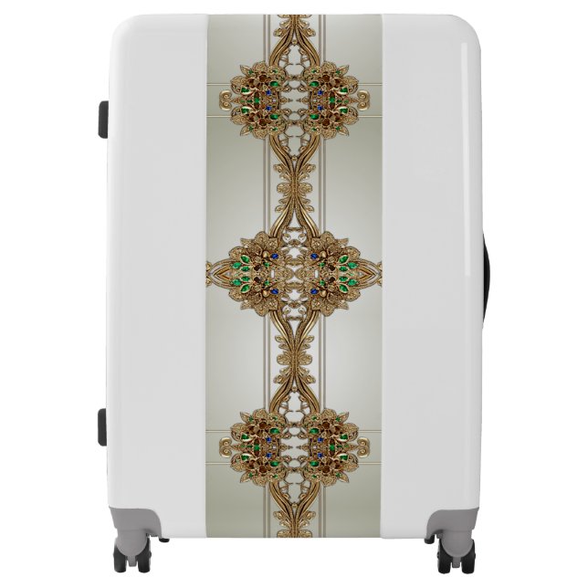 Elegant Gold Ornate Luggage (Front)