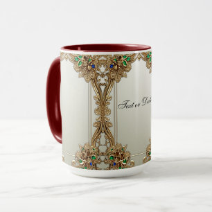 Elegant Gold Ornate Mug
