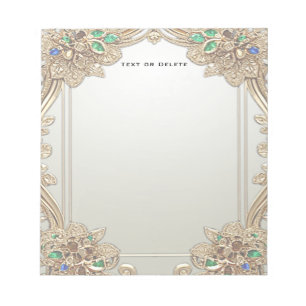 Elegant Gold Ornate Notepad