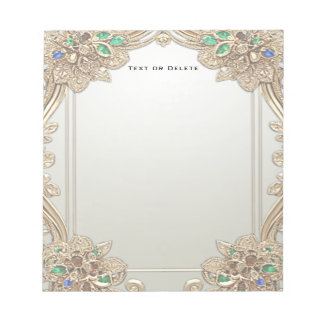Elegant Gold Ornate Notepad