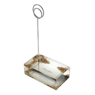 Elegant Gold Ornate Table Card Holder