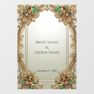 Elegant Gold Ornate Wedding Floor Decal
