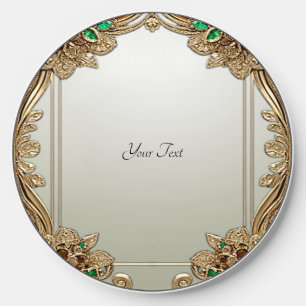 Elegant Gold Ornate Wireless Charger