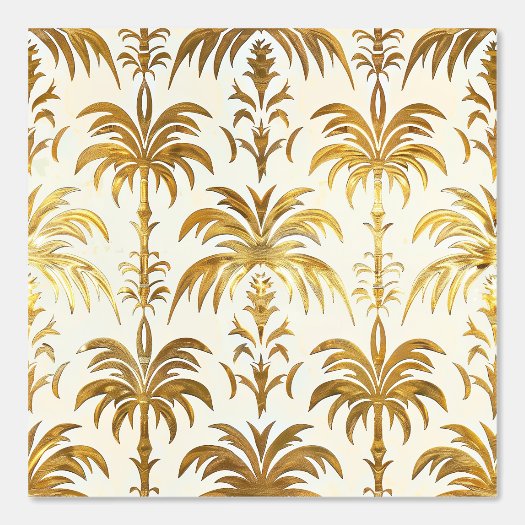 Elegant Gold Palm Tree Peel and Stick 