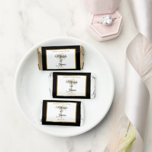 Elegant Gold Palm Tree Tropical Wedding Hershey's Miniatures