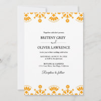Elegant Gold Papel Picado weeding