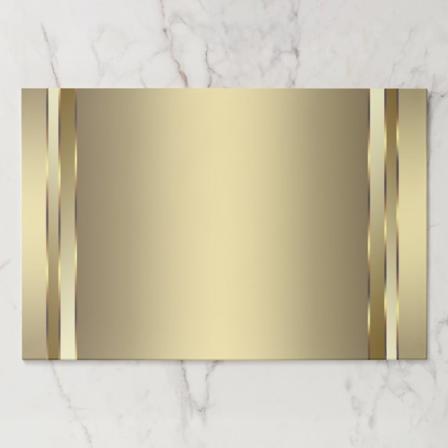 Elegant Gold Party Paper Placemats (Front)