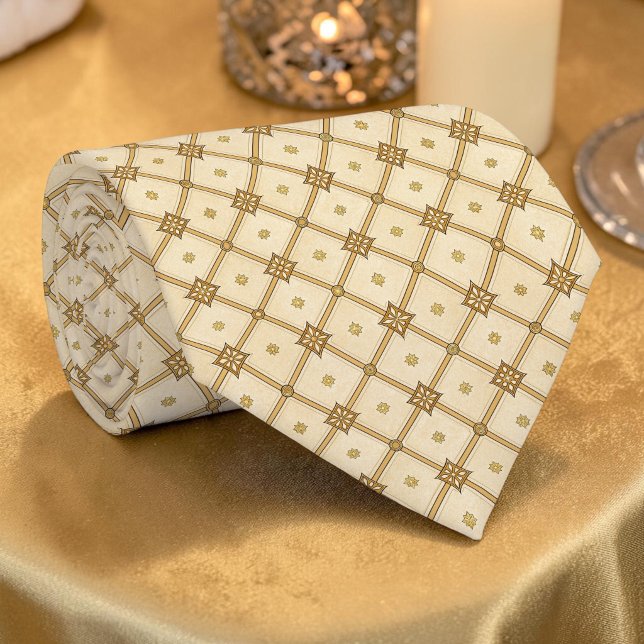 Elegant Gold Pattern Custom Necktie (Creator Uploaded)