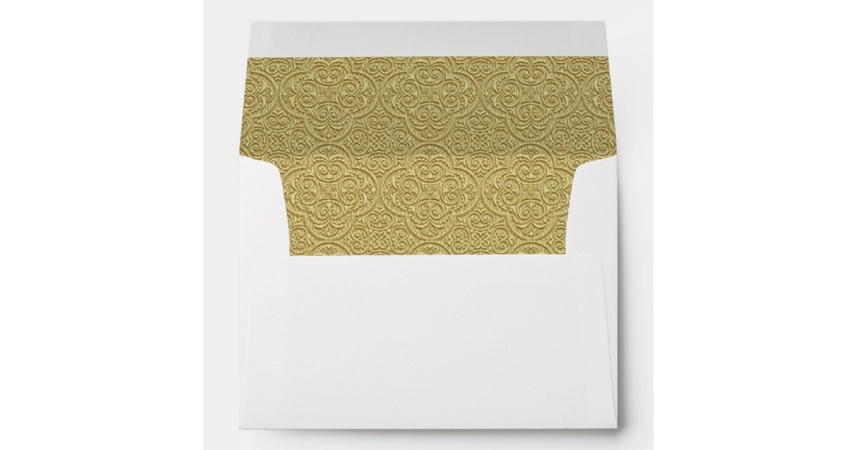 Elegant Gold Pattern Envelope | Zazzle