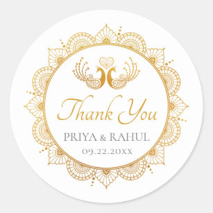 Indian Hindu Wedding Stickers & Labels - 58 Results | Zazzle