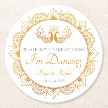 Elegant Gold Pattern Indian Wedding