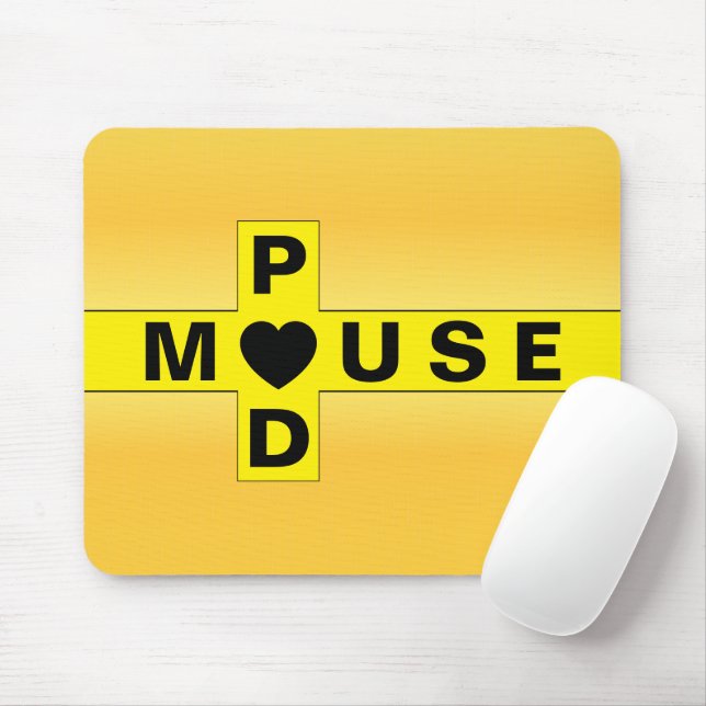 Elegant Gold Pattern Mouse Pad for Luxe Desk Vibes (With Mouse)