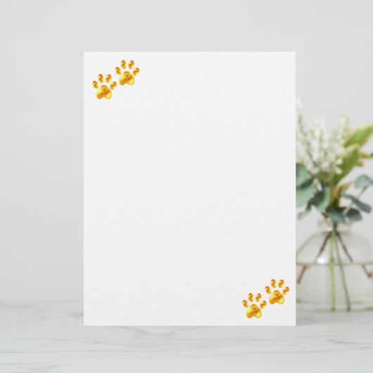 Elegant Gold Paws (Standing Front)