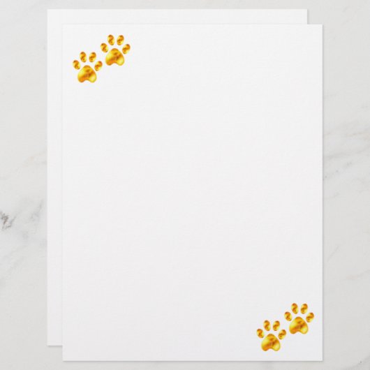 Elegant Gold Paws (Front/Back)