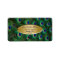 elegant gold peacock address label