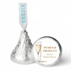 Elegant Gold Pearls and Prosecco Bridal Shower Hershey®'s Kisses®