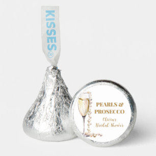 Elegant Gold Pearls and Prosecco Bridal Shower Hershey®'s Kisses®