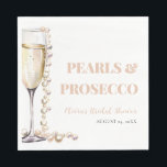 Elegant Gold Pearls and Prosecco Bridal Shower Napkins<br><div class="desc">The "Elegant Gold Pearls and Prosecco Bridal Shower Napkins" are the perfect addition to your event, featuring a sophisticated design with elegant pearls and prosecco motifs. These napkins add a touch of luxury to your bridal shower table setting, while also providing practical functionality for guests. With their elegant design, they...</div>