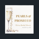 Elegant Gold Pearls and Prosecco Bridal Shower Napkins<br><div class="desc">The "Elegant Gold Pearls and Prosecco Bridal Shower Napkins" are the perfect addition to your event, featuring a sophisticated design with elegant pearls and prosecco motifs. These napkins add a touch of luxury to your bridal shower table setting, while also providing practical functionality for guests. With their elegant design, they...</div>