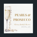 Elegant Gold Pearls and Prosecco Bridal Shower Napkins<br><div class="desc">The "Elegant Gold Pearls and Prosecco Bridal Shower Napkins" are the perfect addition to your event, featuring a sophisticated design with elegant pearls and prosecco motifs. These napkins add a touch of luxury to your bridal shower table setting, while also providing practical functionality for guests. With their elegant design, they...</div>