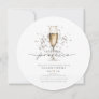 Elegant Gold Pearls & Prosecco Bridal Shower Invitation