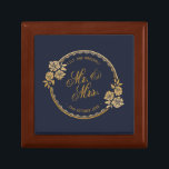Elegant Gold Personalized Wedding | Keepsake Box<br><div class="desc">For further customization, please click the "Customize" button and use our design tool to modify this template. If the options are available, you may change text and image by simply clicking on "Edit/Remove Text or Image Here" and add your own. If you wish to have this design added to a...</div>