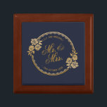 Elegant Gold Personalized Wedding | Keepsake Box<br><div class="desc">For further customization, please click the "Customize" button and use our design tool to modify this template. If the options are available, you may change text and image by simply clicking on "Edit/Remove Text or Image Here" and add your own. If you wish to have this design added to a...</div>