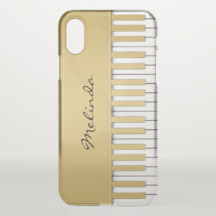Elegant Gold Piano Keyboard Music iPhone X Case