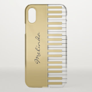 Elegant Gold Piano Keyboard Music iPhone X Case