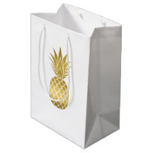 Elegant Gold Pineapple Gift Bag