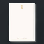 Elegant Gold Pineapple Notepad<br><div class="desc">Elegant gold pineapple. For additional matching marketing materials,  custom design or
logo inquiry,  please contact me at maurareed.designs@gmail.com and I will reply within 24 hours.
For shipping,  card stock inquires and pricing contact Zazzle directly.</div>