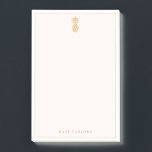 Elegant Gold Pineapple Notepad<br><div class="desc">Elegant gold pineapple. For additional matching marketing materials,  custom design or
logo inquiry,  please contact me at maurareed.designs@gmail.com and I will reply within 24 hours.
For shipping,  card stock inquires and pricing contact Zazzle directly.</div>