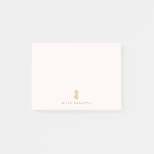 Elegant Gold Pineapple Notepad Note Card