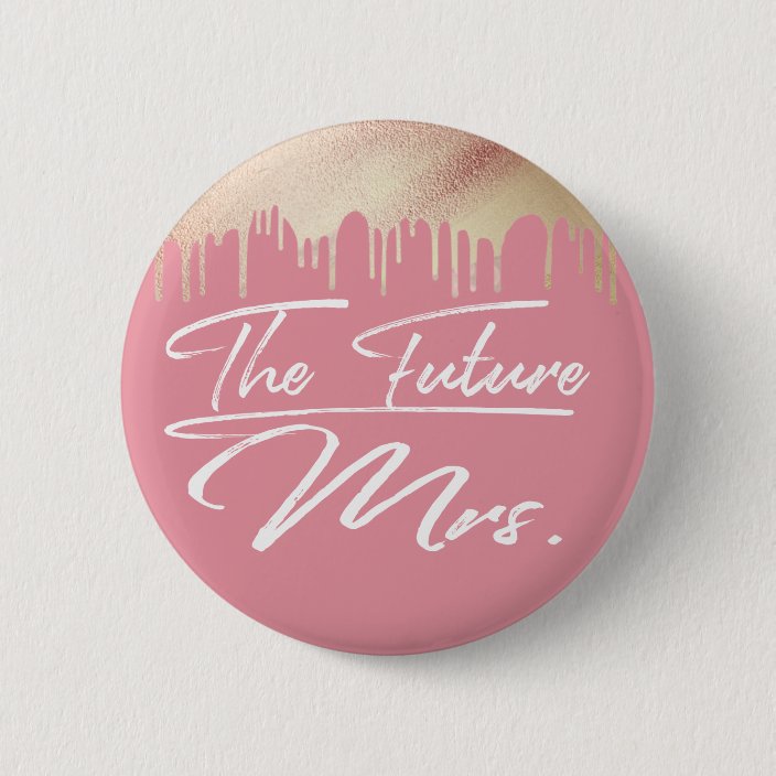 Elegant Gold Pink Bridal Shower Bride Button | Zazzle.com