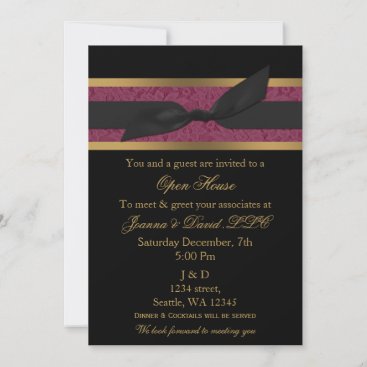 Elegant Gold pink Corporate party Invitation