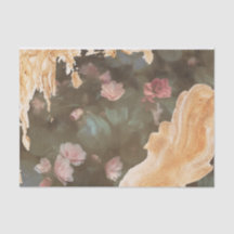 Elegant Gold Pink Rose Bokeh Lights Decoupage