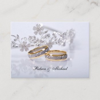 Elegant Gold / Platinum Wedding Band Rsvp Card by weddingsNthings at Zazzle