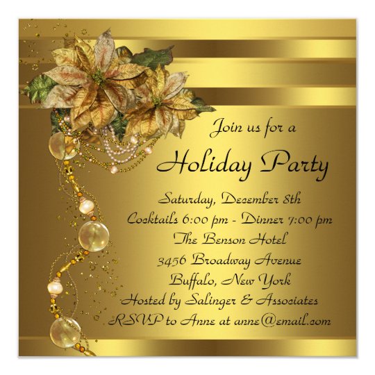 Elegant Christmas Ball Holiday Party Invitation | Zazzle.com