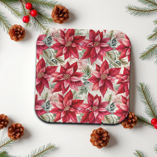 Elegant Gold Poinsettia Flower Paper Plates