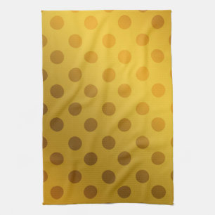 Elegant Gold Polka Dot Design Table & Kitchen Towel