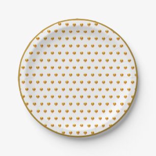 Elegant Gold Polka Dots Paper Plates